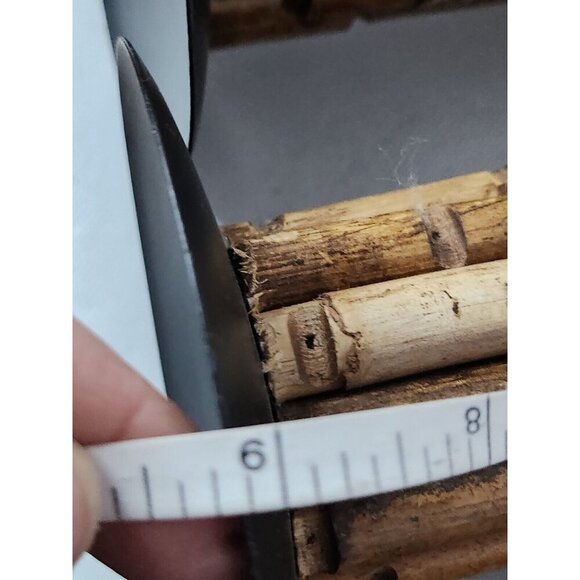 Vintage Tall Cylinder Bamboo Votive Candle Holder Set Of Three Rustic Bohemian - Picture 10 of 11